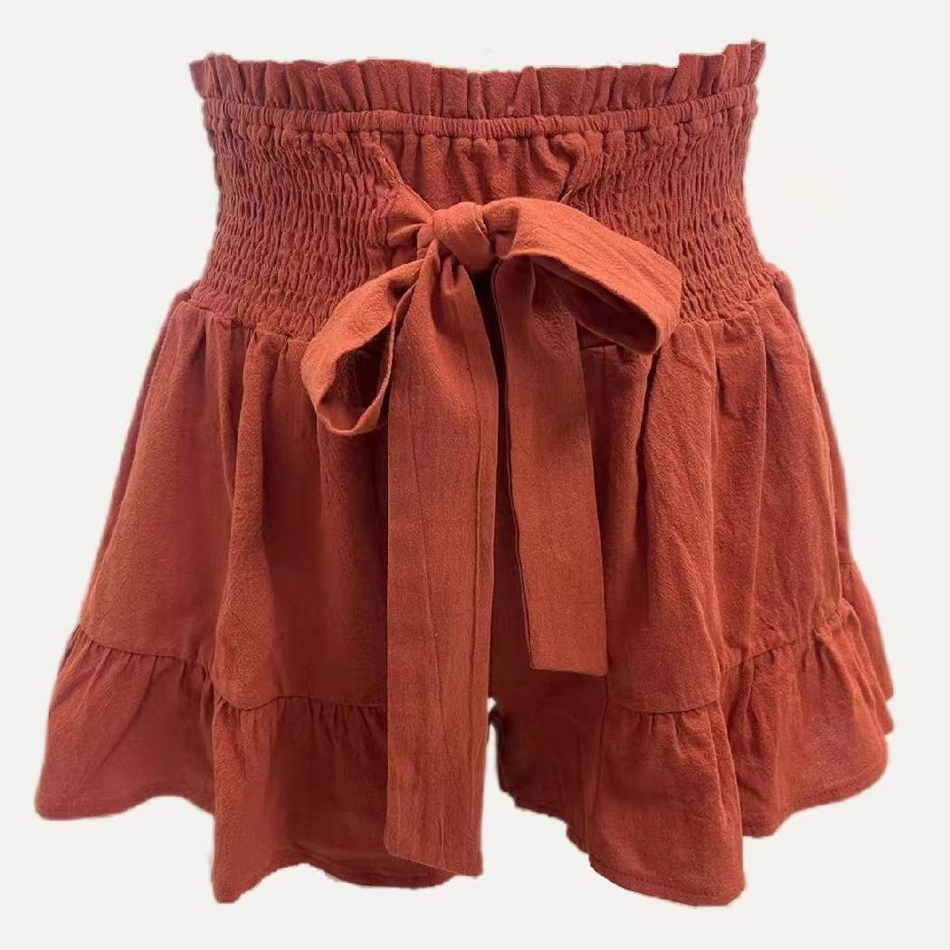 High waisted tie Flowy Shorts
