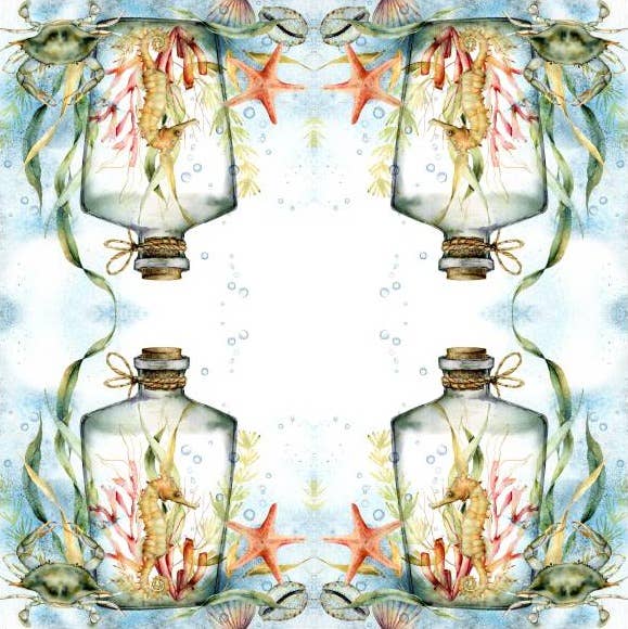 Seahorse in a Bottle Cocktail Napkins