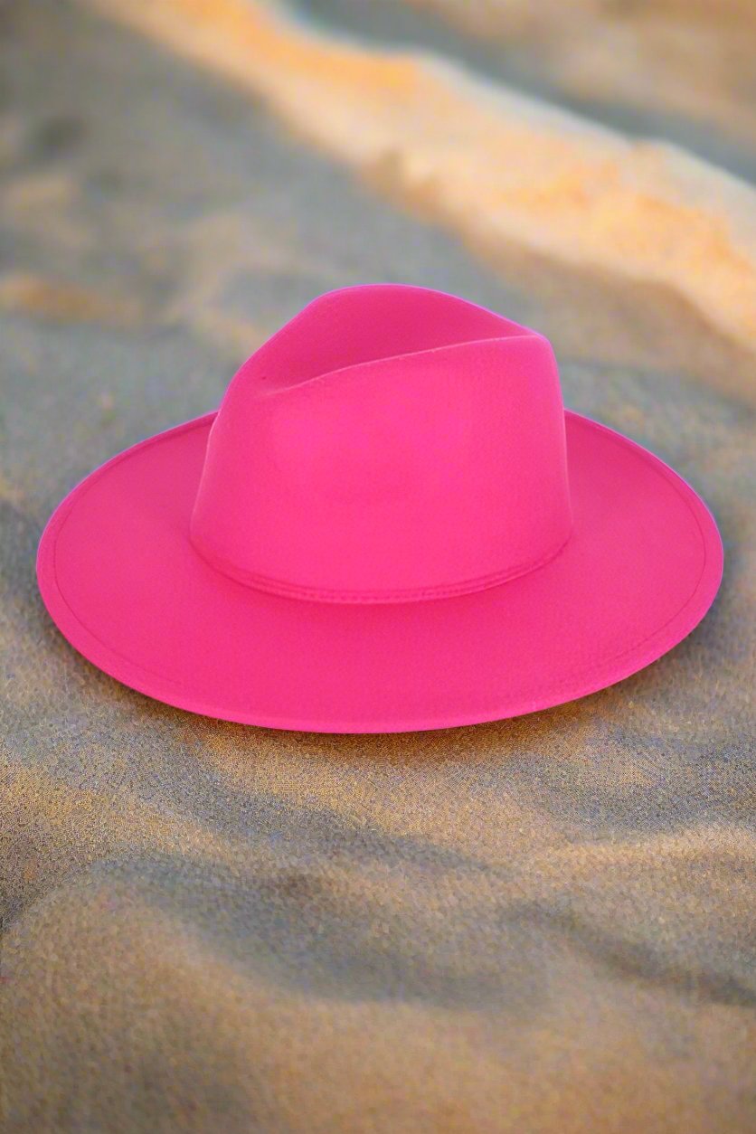 Pink or Green - SOLID PANAMA HAT