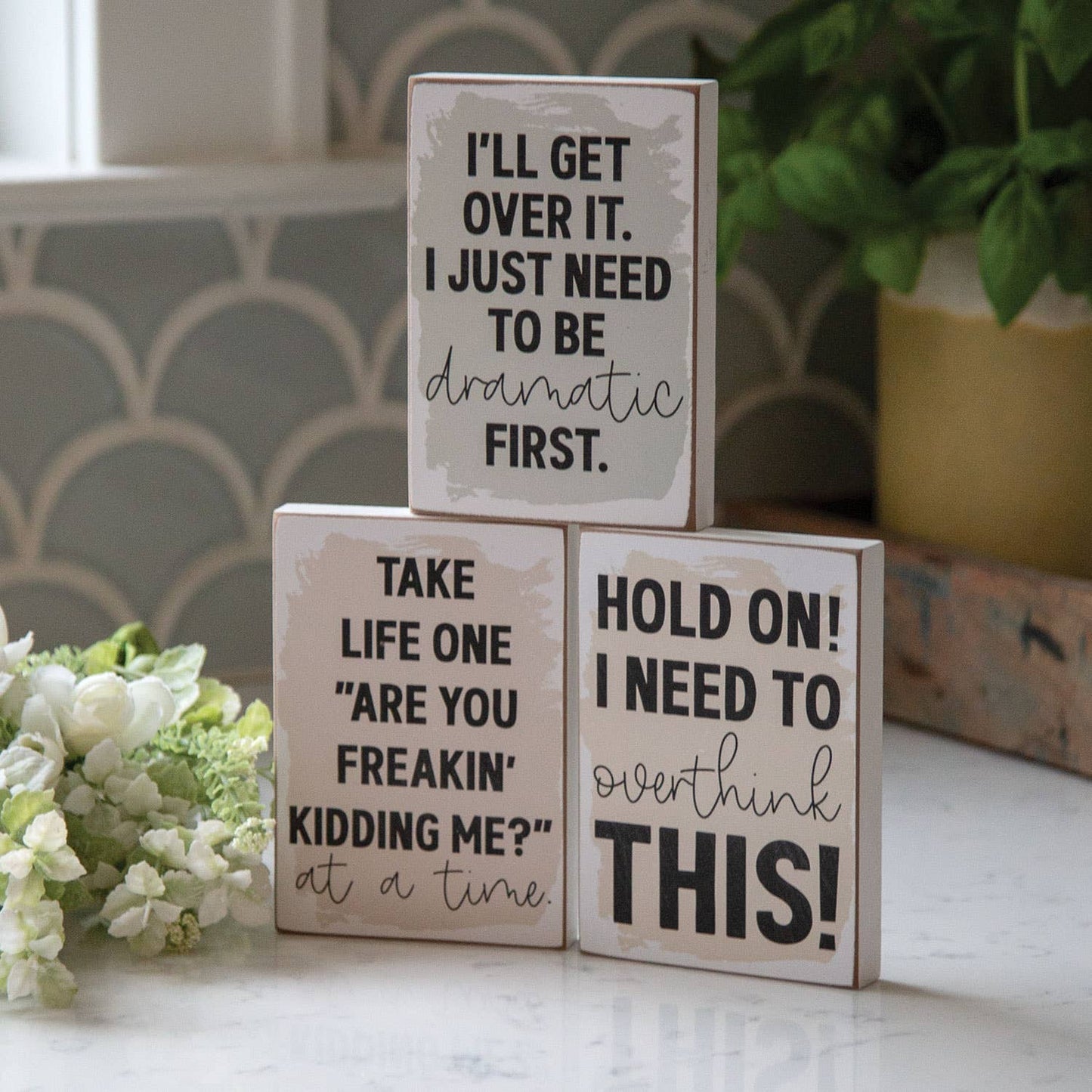 Block sign assorted Sayings