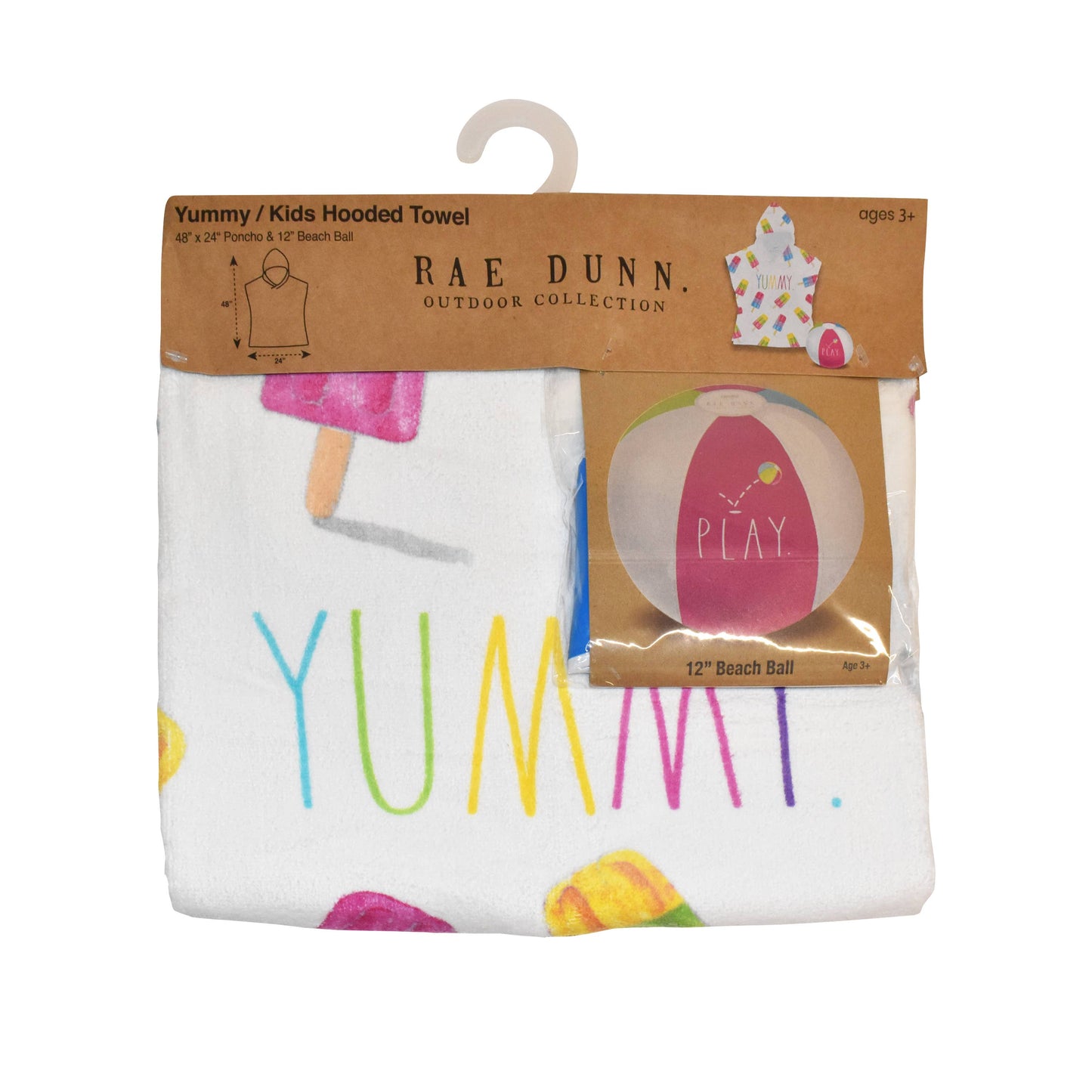 Cute Rae Dunn Hooded Towel & Beach Ball - Kids