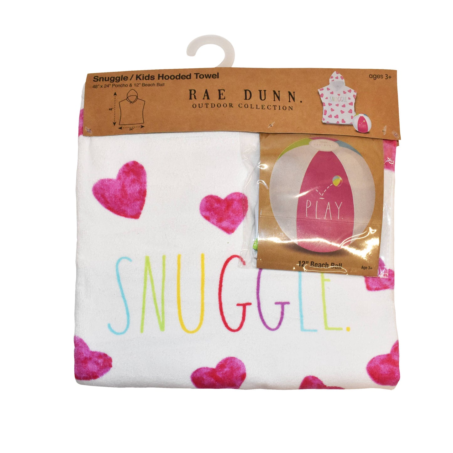 Cute Rae Dunn Hooded Towel & Beach Ball - Kids