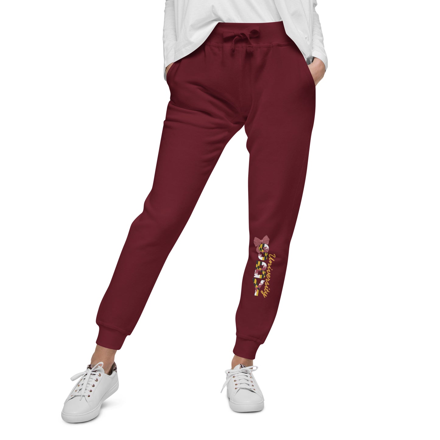 Salisbury University Maroon & Gold Sweatpants w/bow