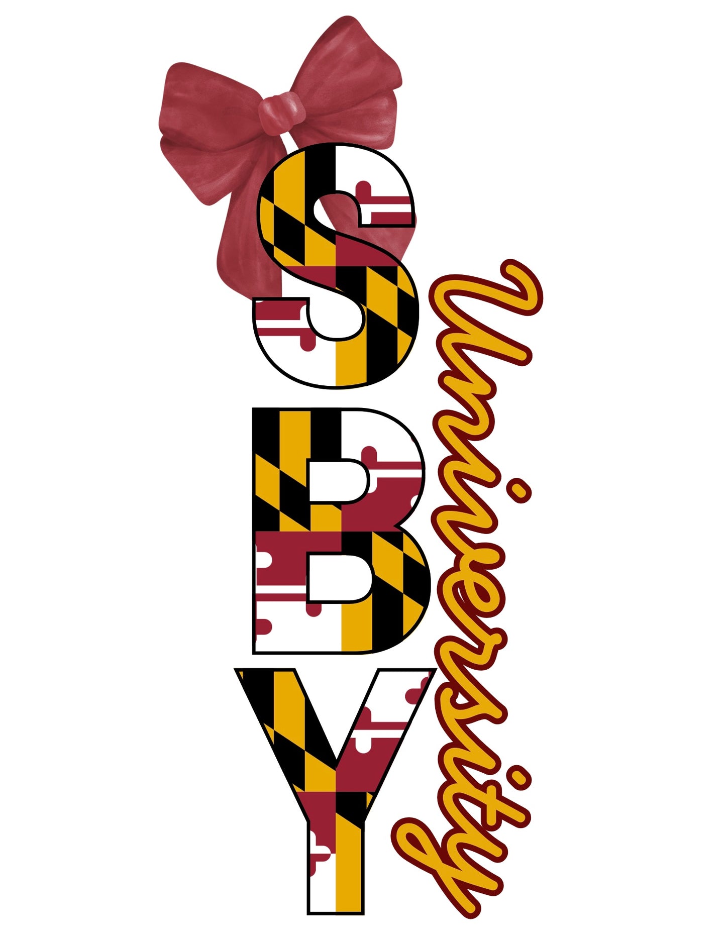 Salisbury University Maroon & Gold Sweatpants w/bow