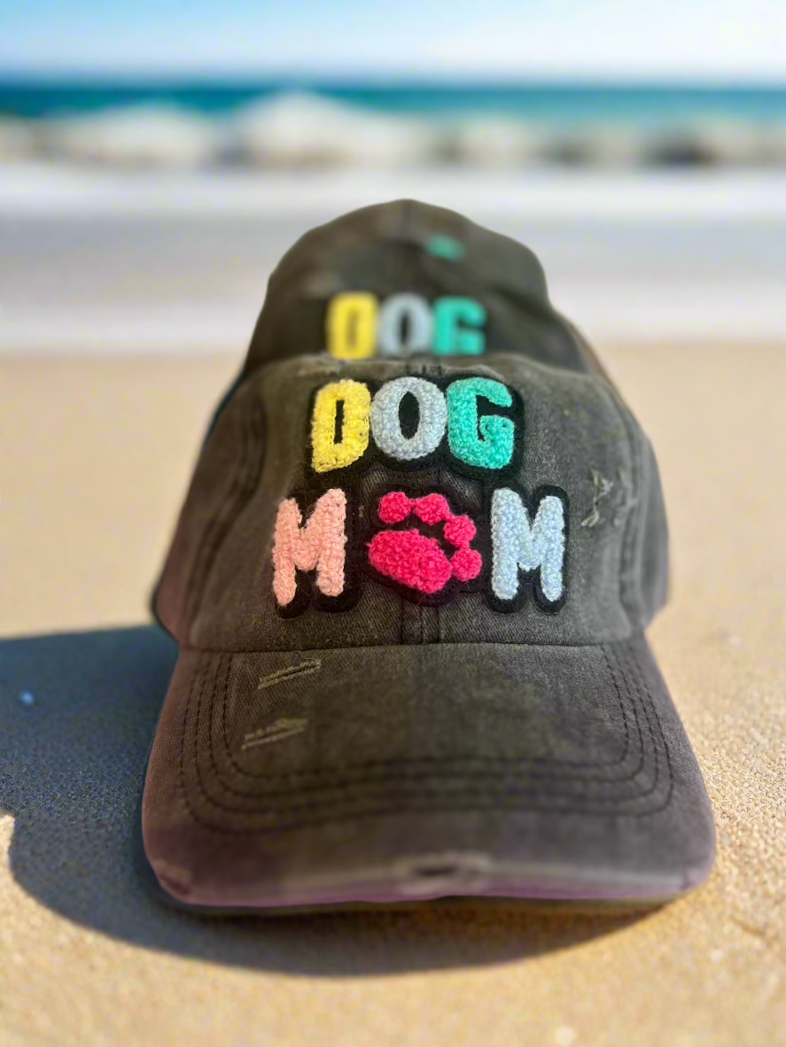 Dog mom distressed hat
