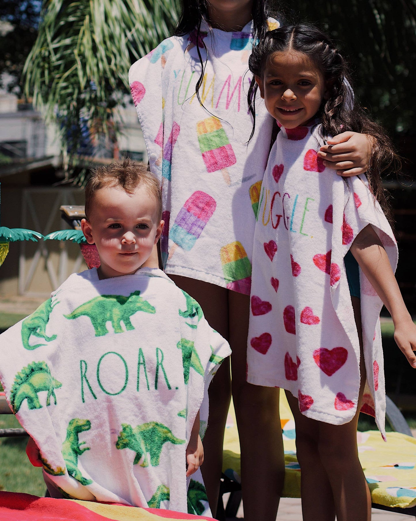 Cute Rae Dunn Hooded Towel & Beach Ball - Kids