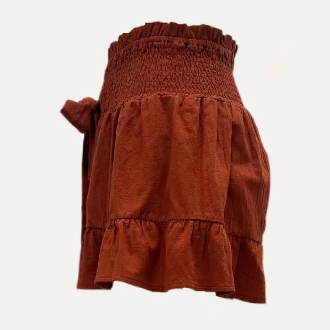 High waisted tie Flowy Shorts