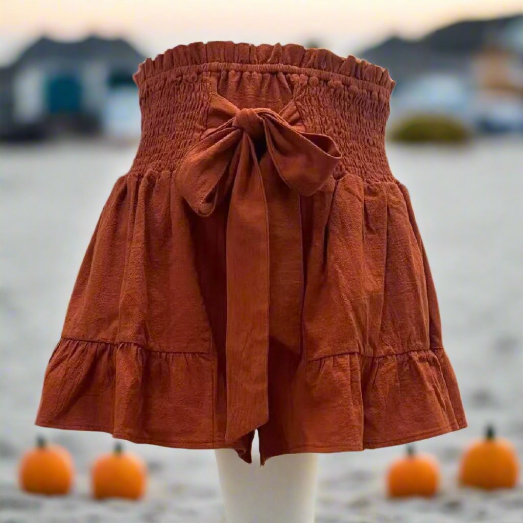 High waisted tie Flowy Shorts