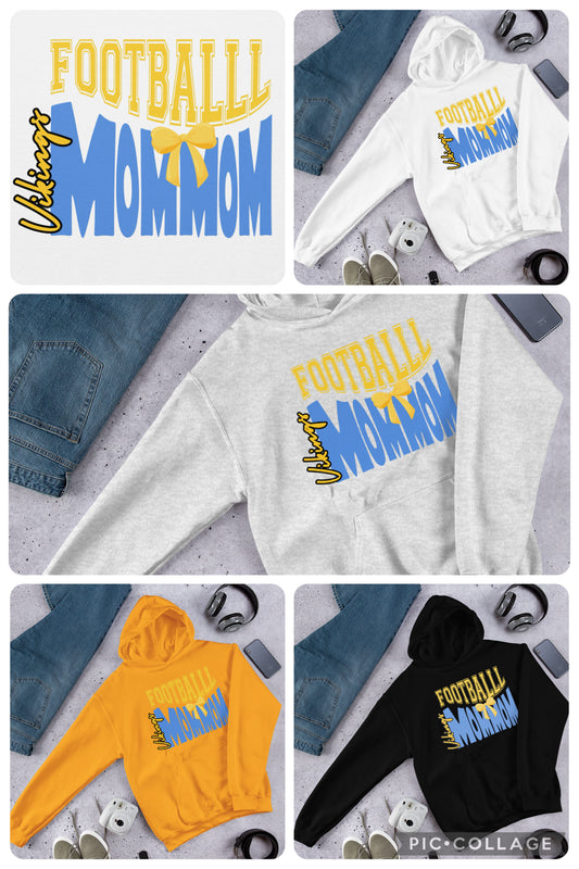 Cape Henlopen Vikings “Football Mommom” Hoodie 🏈💙💛