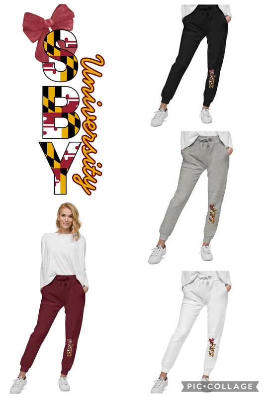 Salisbury University Maroon & Gold Sweatpants w/bow