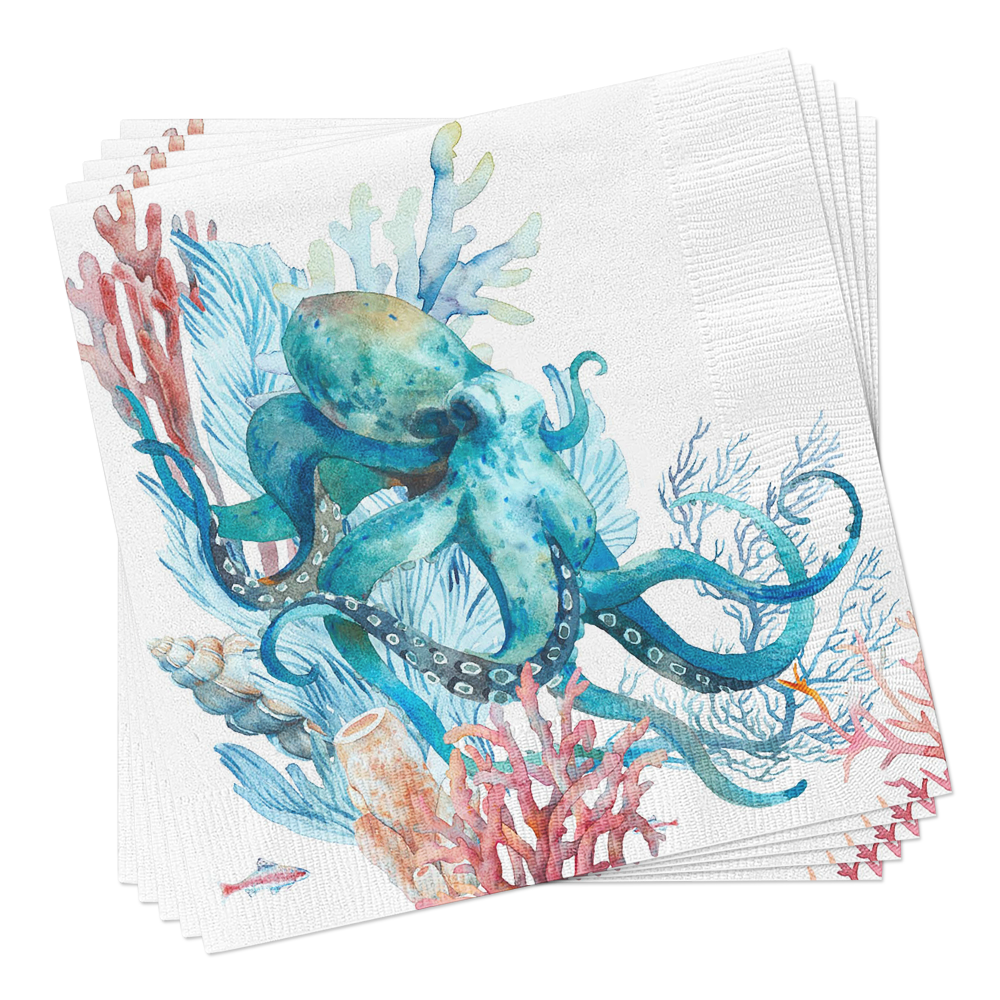 Octopus Cocktail Napkins