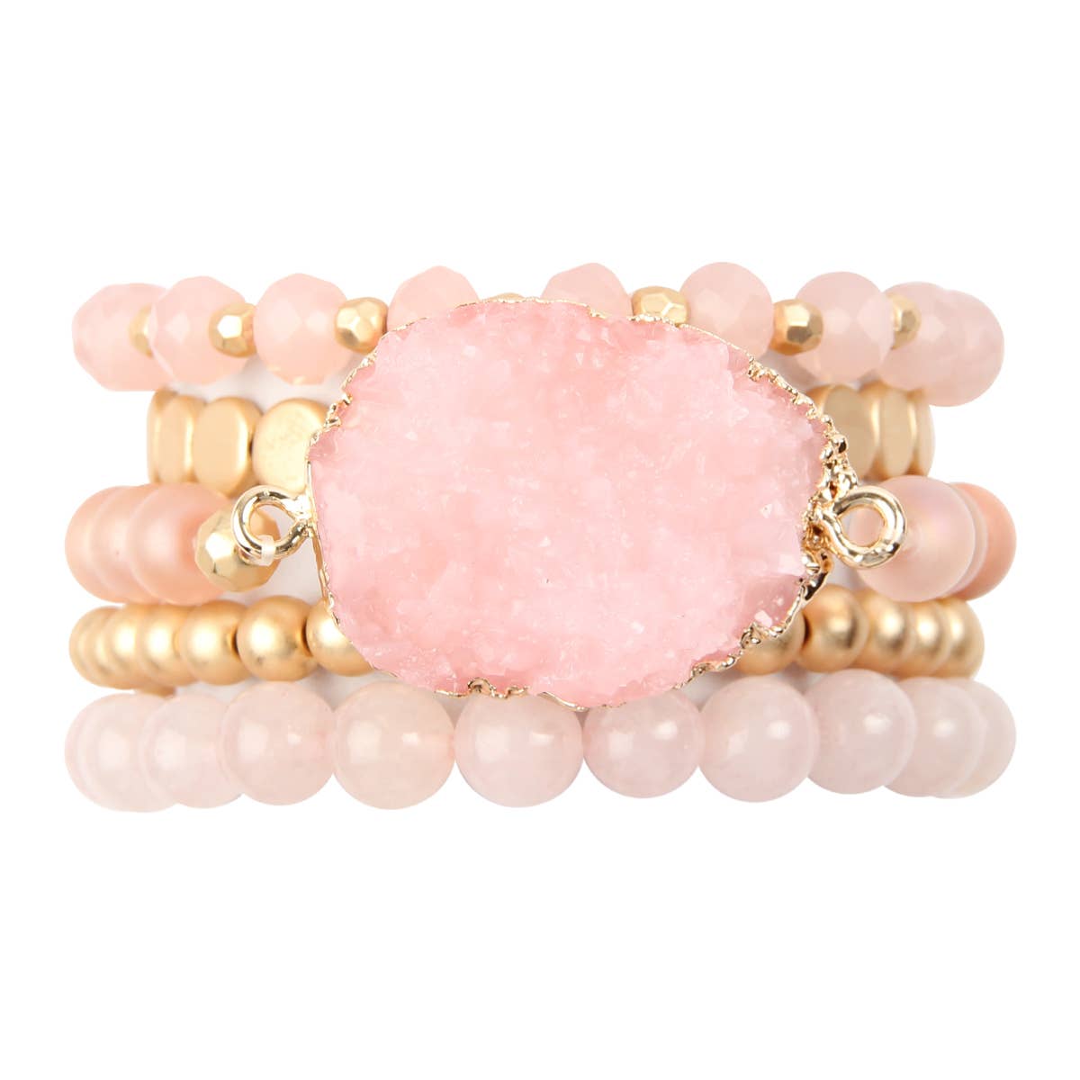 HDB2737 - DRUZY CHARM MIXED BRACELET SET