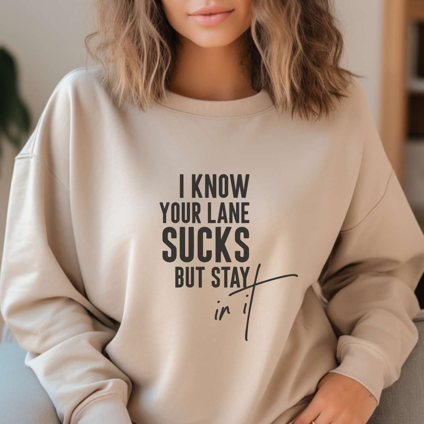 Stay in Your Lane Sweatshirt GRAY