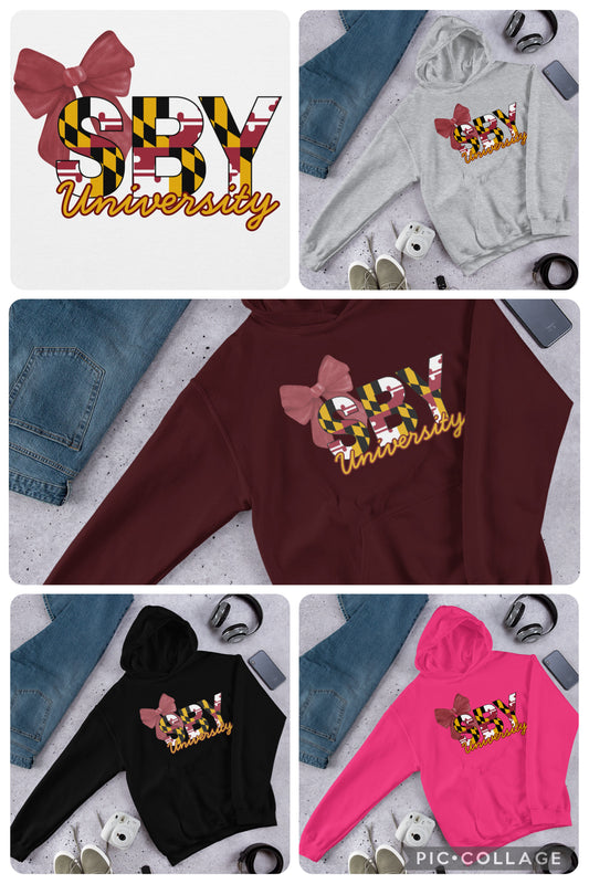 Salisbury University Maroon & Gold Hoodie w/Bow