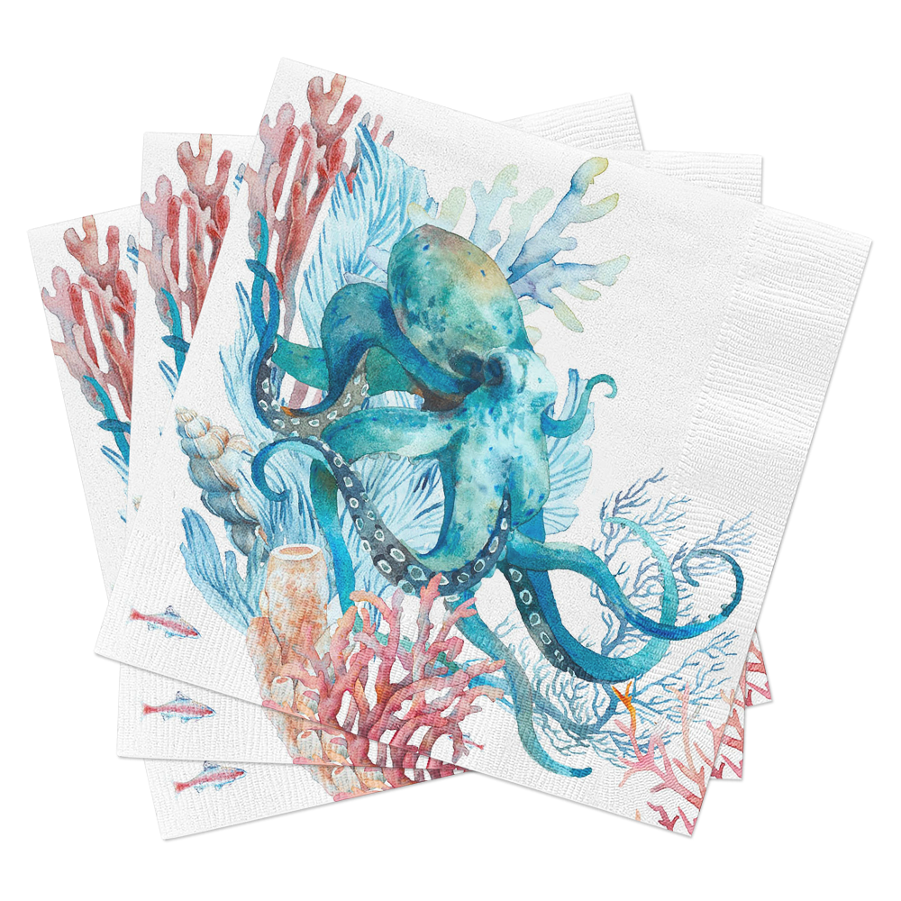 Octopus Cocktail Napkins