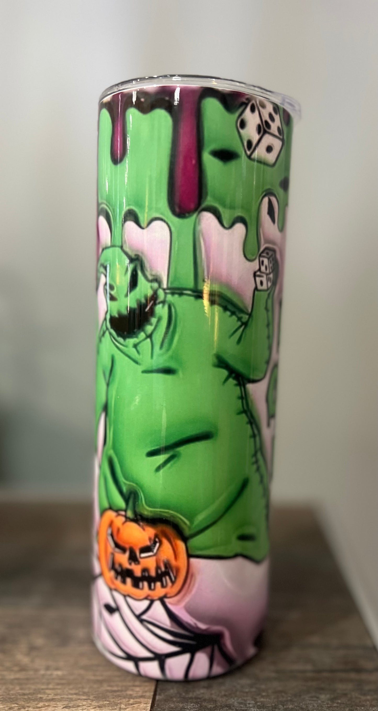 Oogie Boogie Tumbler w/ lid straw 20oz