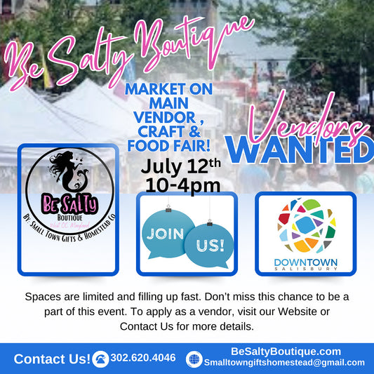 Be Salty Market on Main Vendor Space