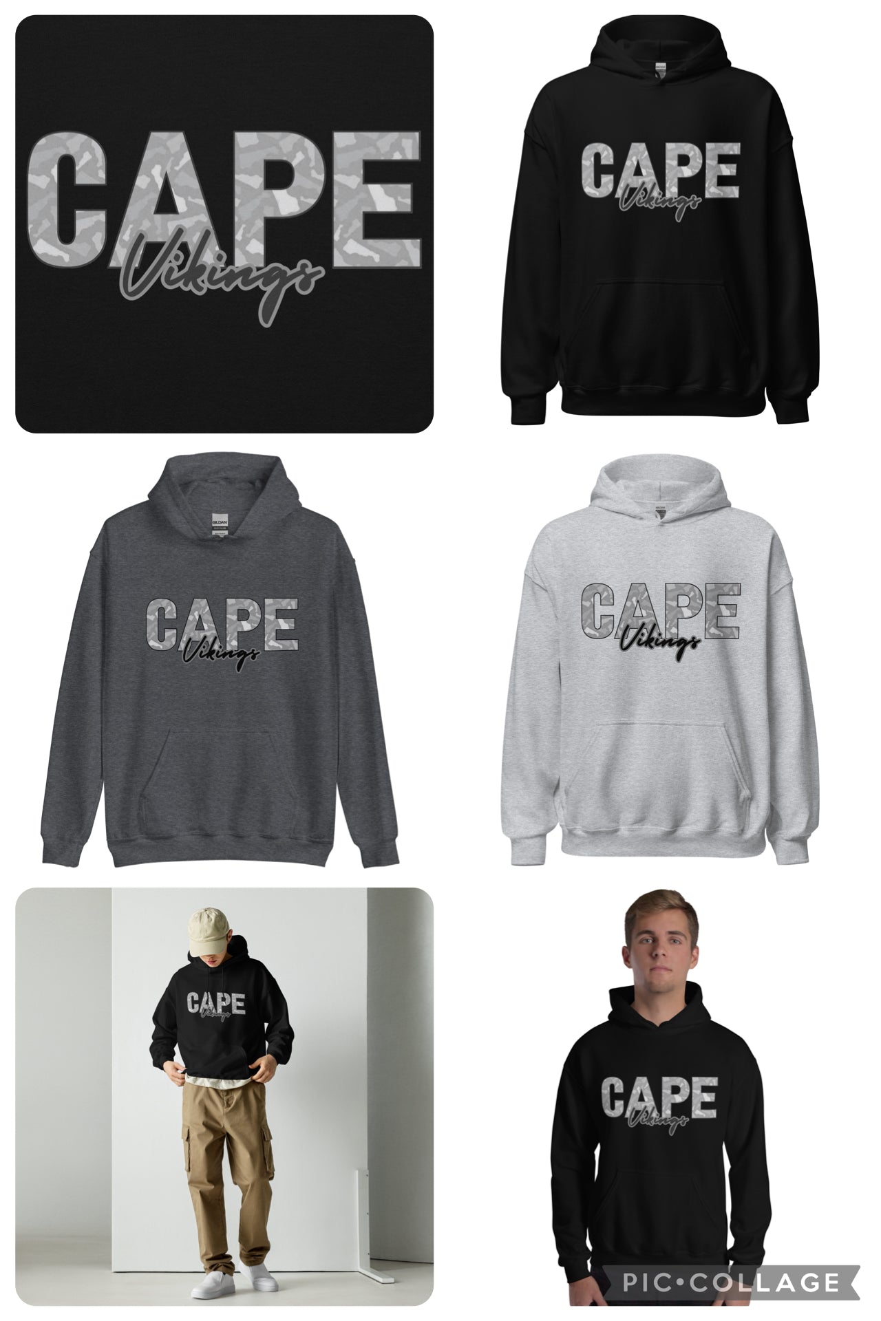 Cape Henlopen High School Black & White
