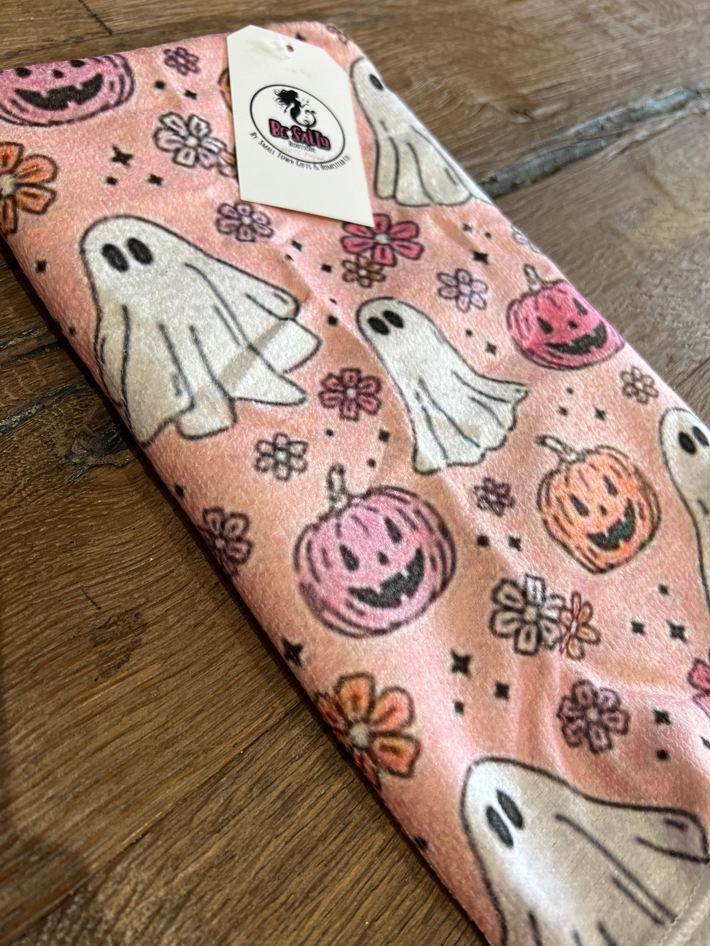 Boo Ghost and Pumpkin Dish , Kitchen , Bathroom Hand towel