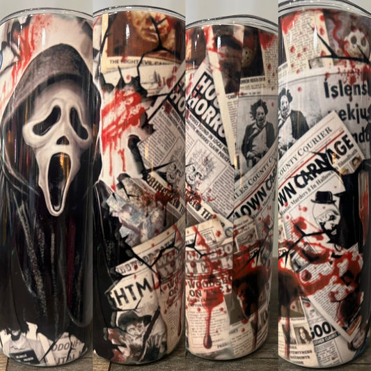 Ghost Face - Scream 20oz Tumbler w/lid & straw