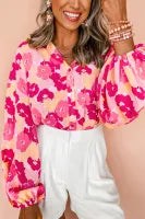 Pink Floral Top / Blouse