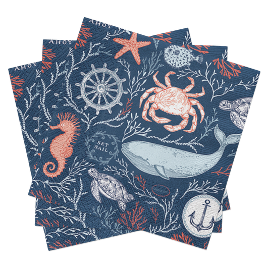 Whale Crab & Seahorse Lunch Napkins