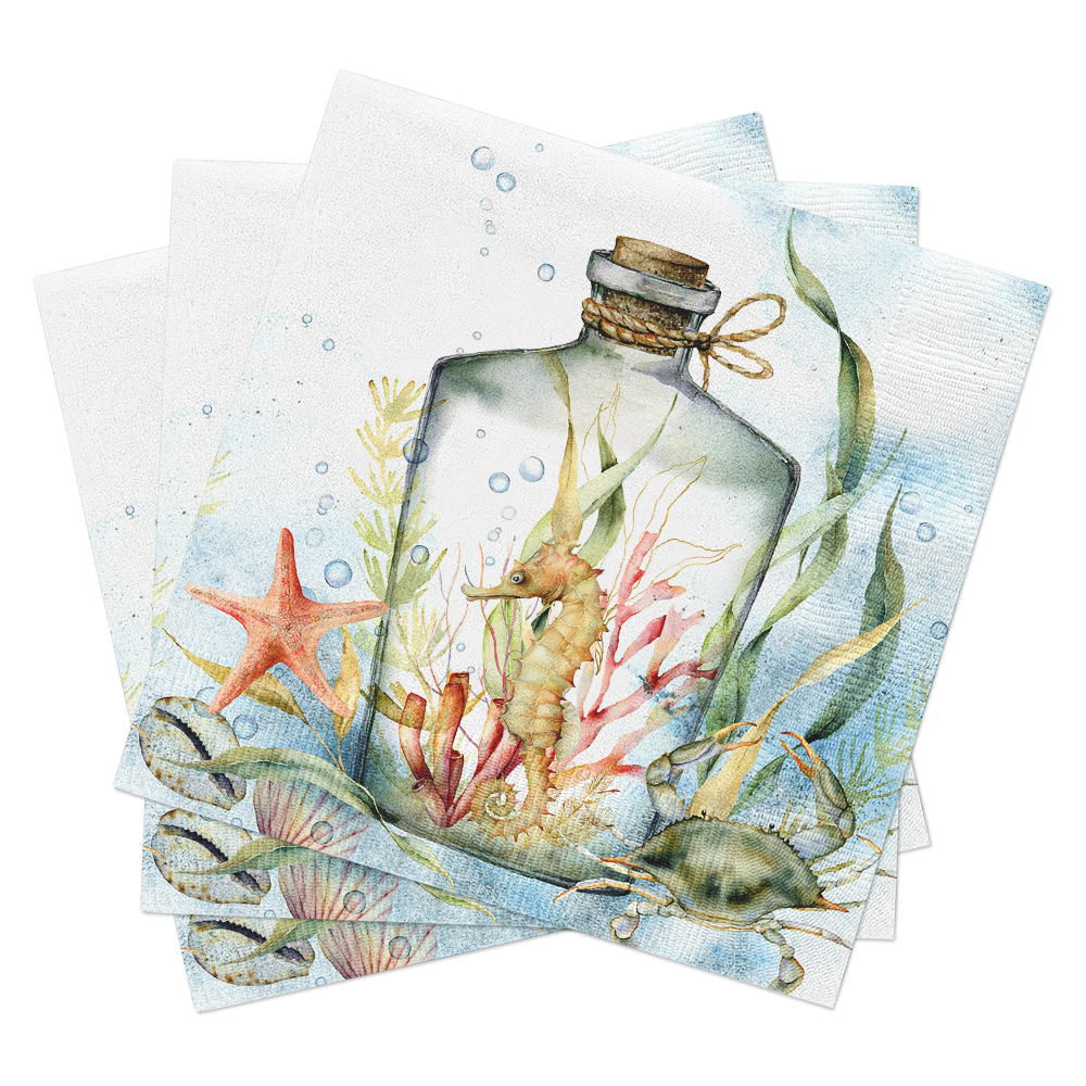 Seahorse in a Bottle Cocktail Napkins