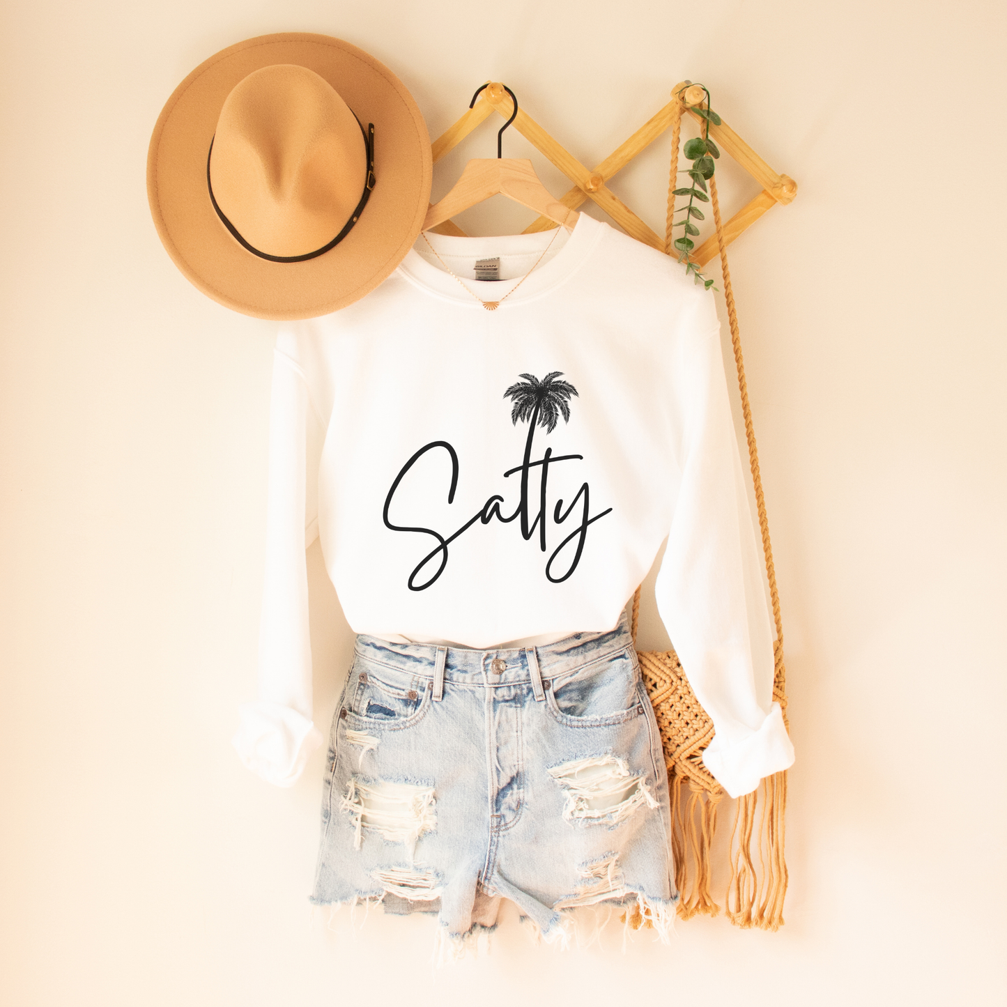 Salty White Crew neck