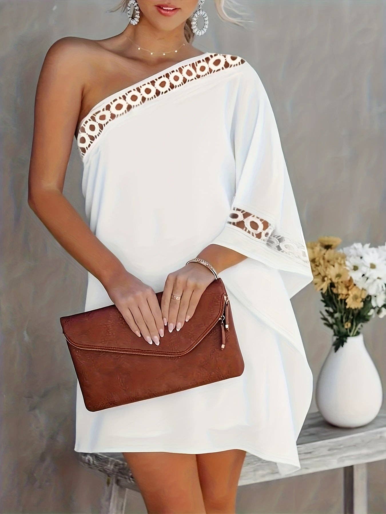 White One Shoulder Dress