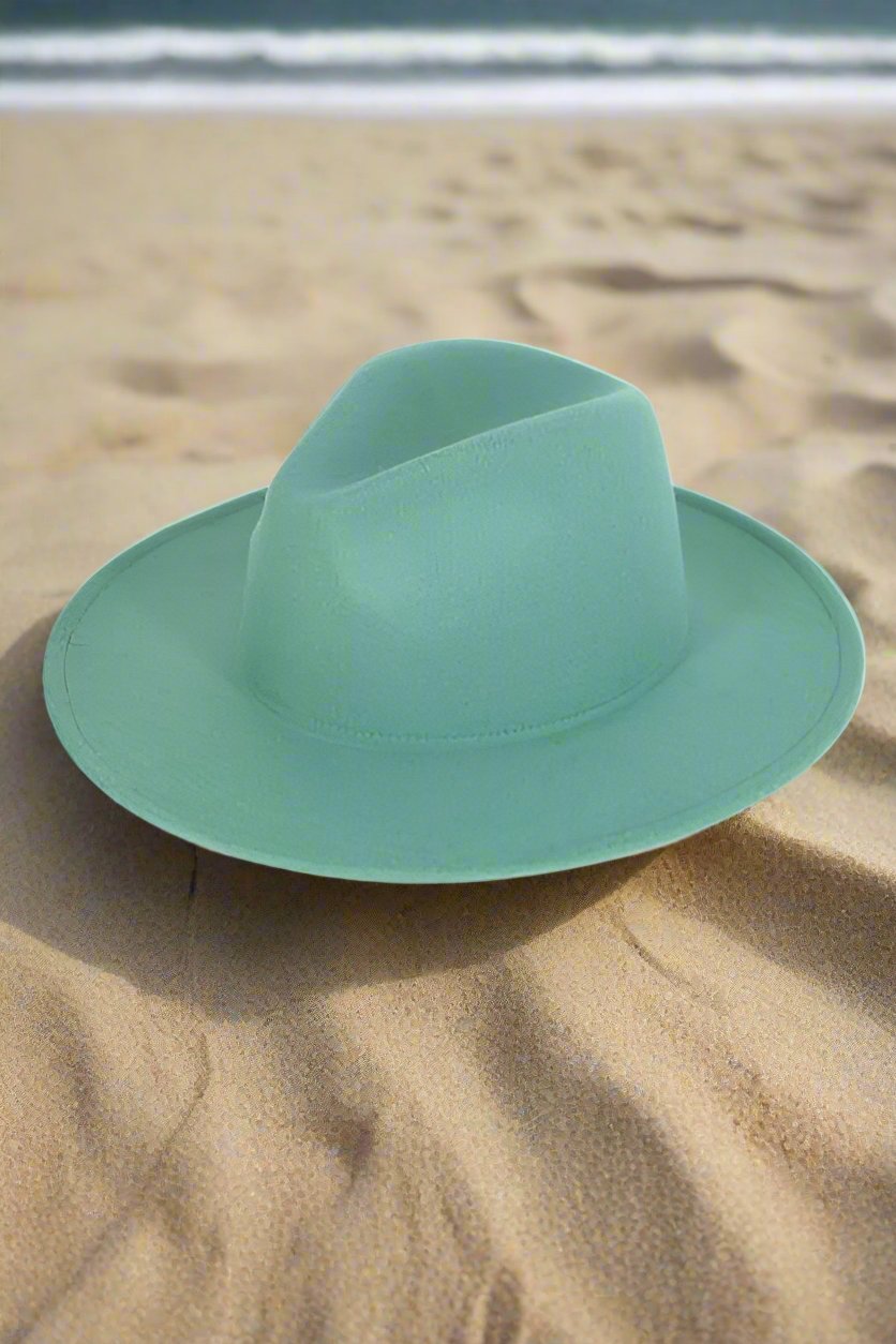 Pink or Green  - SOLID PANAMA HAT